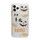 Custom Halloween Pumpkin Face Apple iPhone 11 Pro Max in Silver with Bumper Case