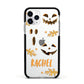 Custom Halloween Pumpkin Face Apple iPhone 11 Pro in Silver with Black Impact Case
