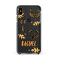 Custom Halloween Pumpkin Face Apple iPhone Xs Max Impact Case Black Edge on Black Phone