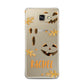 Custom Halloween Pumpkin Face Samsung Galaxy A7 2016 Case on gold phone