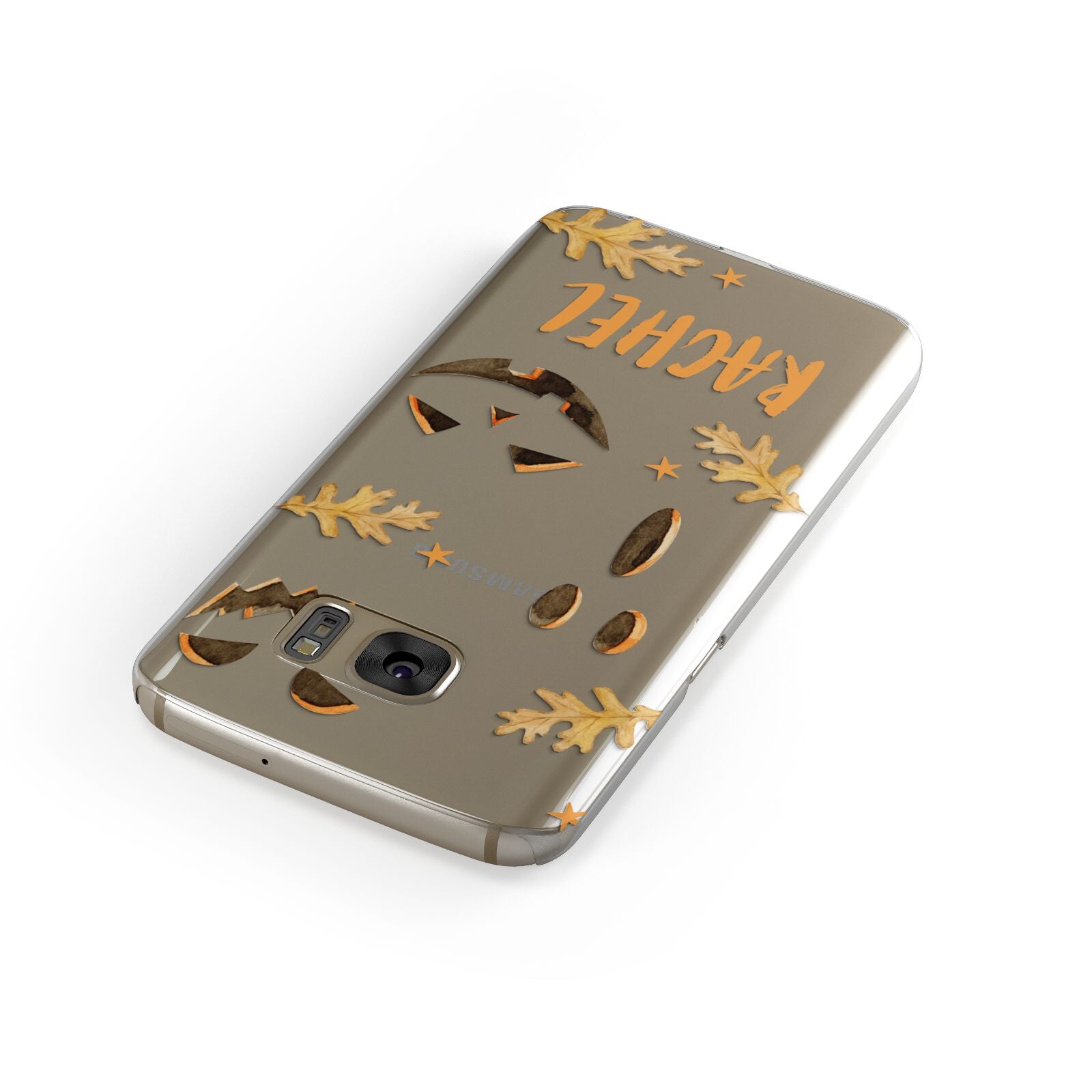 Custom Halloween Pumpkin Face Samsung Galaxy Case Front Close Up