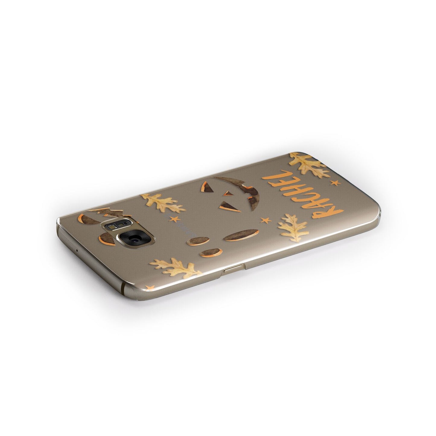 Custom Halloween Pumpkin Face Samsung Galaxy Case Side Close Up