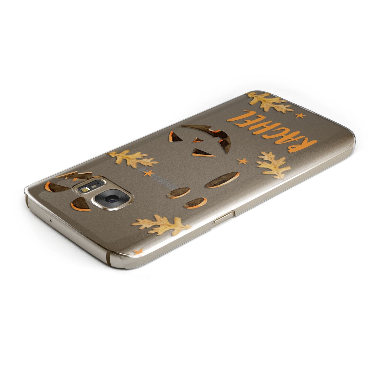 Custom Halloween Pumpkin Face Samsung Galaxy Case Top Cutout