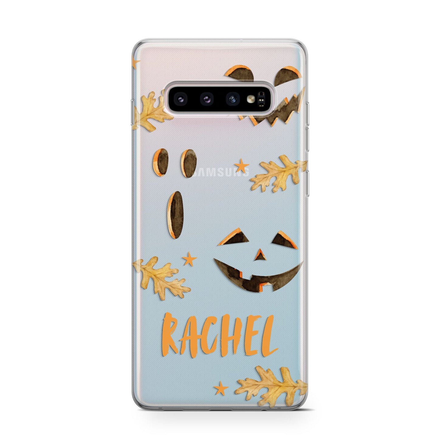 Custom Halloween Pumpkin Face Samsung Galaxy S10 Case