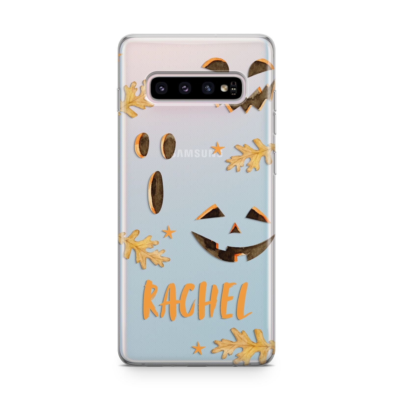 Custom Halloween Pumpkin Face Samsung Galaxy S10 Plus Case