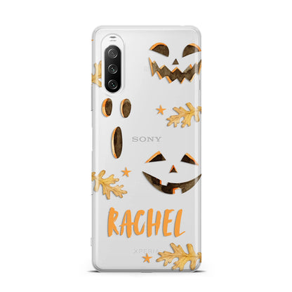 Custom Halloween Pumpkin Face Sony Xperia 10 III Case