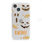 Custom Halloween Pumpkin Face iPhone 13 Mini Clear Bumper Case