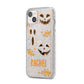Custom Halloween Pumpkin Face iPhone 14 Plus Glitter Tough Case Starlight Angled Image