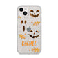 Custom Halloween Pumpkin Face iPhone 14 Plus Glitter Tough Case Starlight