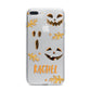 Custom Halloween Pumpkin Face iPhone 7 Plus Bumper Case on Silver iPhone