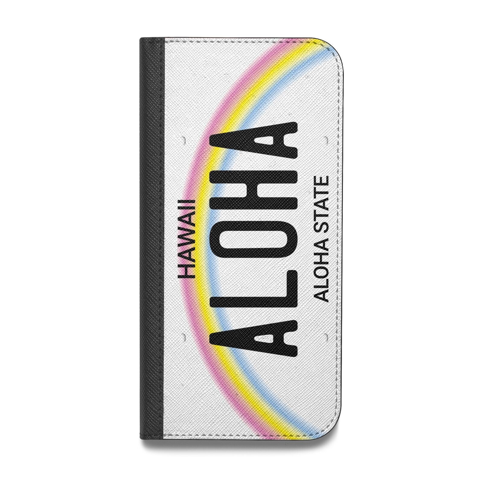 Custom Hawaii License Plate Vegan Leather Flip Samsung Case