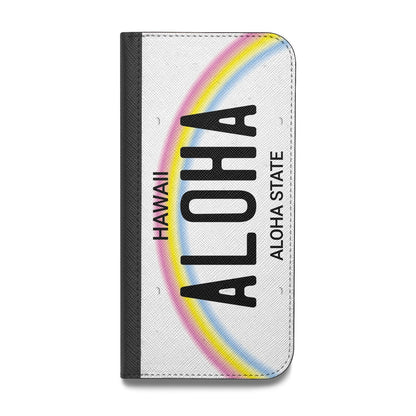 Custom Hawaii License Plate Vegan Leather Flip Samsung Case