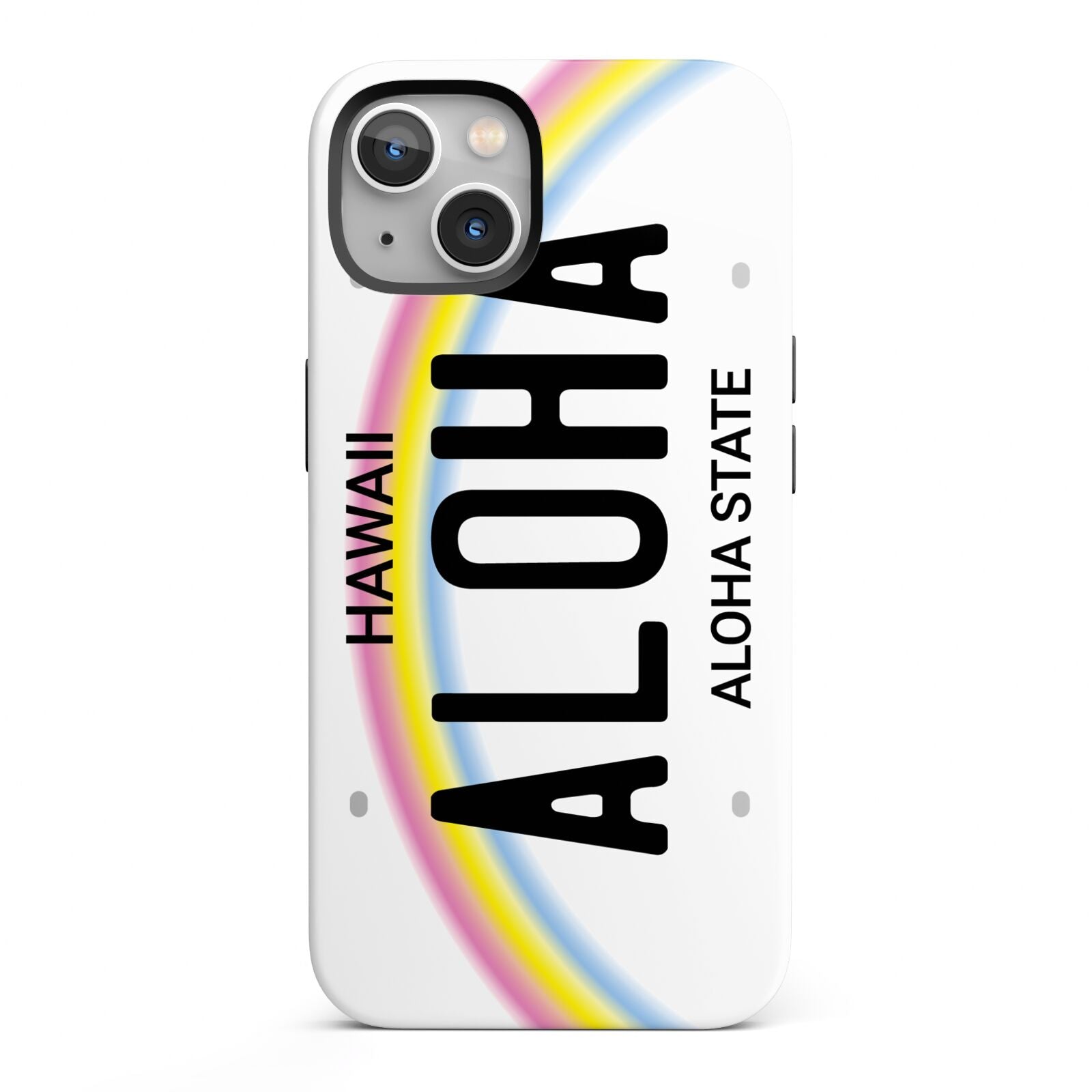 Custom Hawaii License Plate iPhone 13 Full Wrap 3D Tough Case