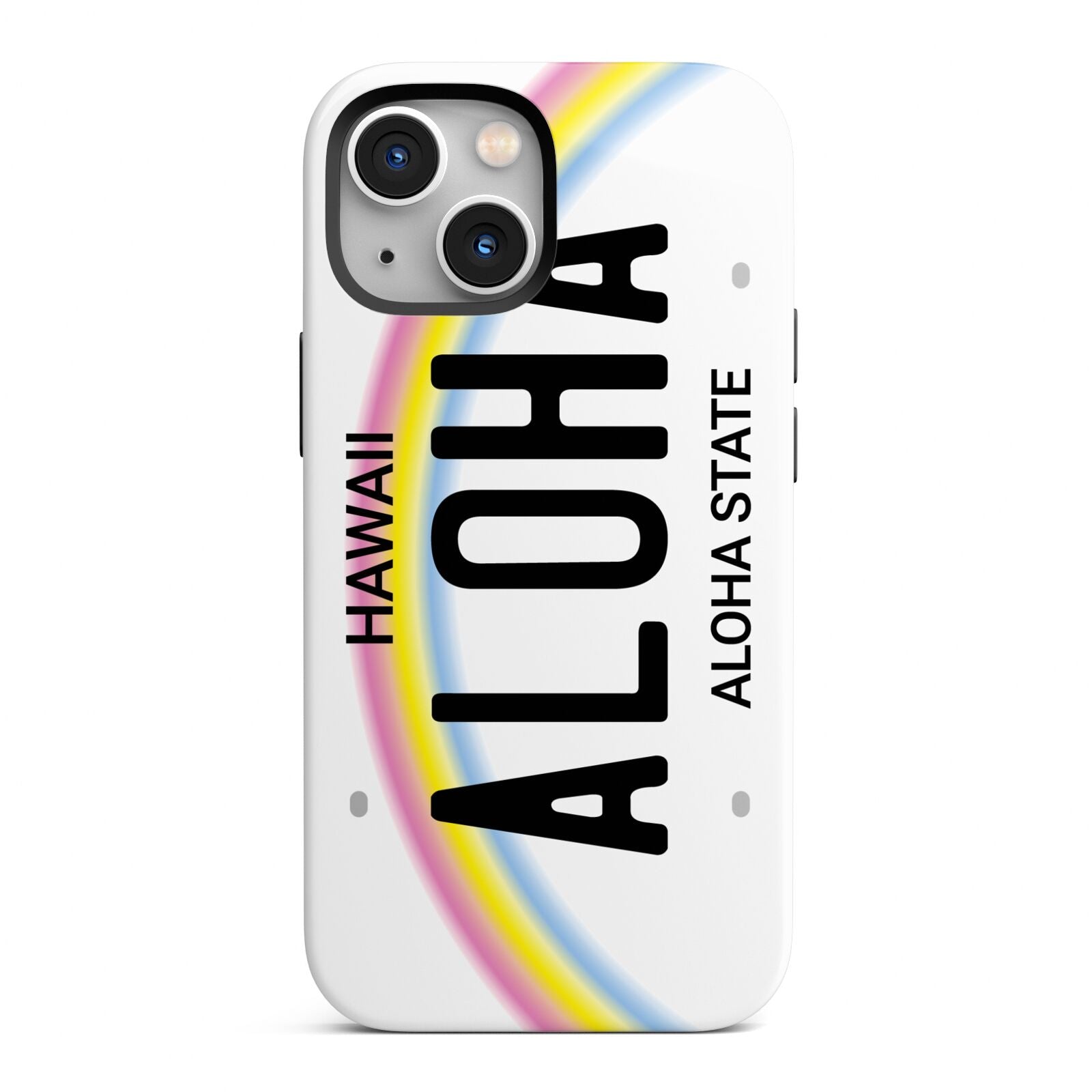 Custom Hawaii License Plate iPhone 13 Mini Full Wrap 3D Tough Case