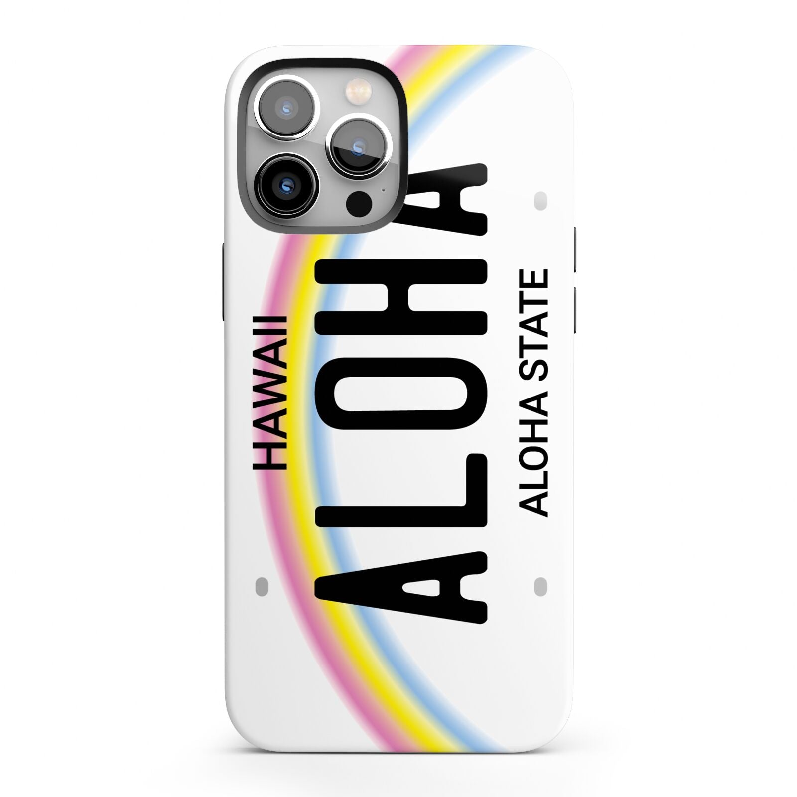 Custom Hawaii License Plate iPhone 13 Pro Max Full Wrap 3D Tough Case