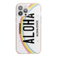 Custom Hawaii License Plate iPhone 13 Pro Max TPU Impact Case with Pink Edges