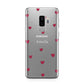 Custom Hearts Name Samsung Galaxy S9 Plus Case on Silver phone