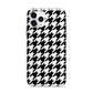 Custom Houndstooth Apple iPhone 11 Pro Max in Silver with Bumper Case