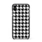Custom Houndstooth Apple iPhone Xs Max Impact Case Black Edge on Black Phone