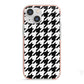 Custom Houndstooth iPhone 13 Mini TPU Impact Case with Pink Edges