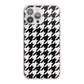 Custom Houndstooth iPhone 13 Pro Max TPU Impact Case with Pink Edges