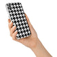 Custom Houndstooth iPhone X Bumper Case on Silver iPhone Alternative Image 2