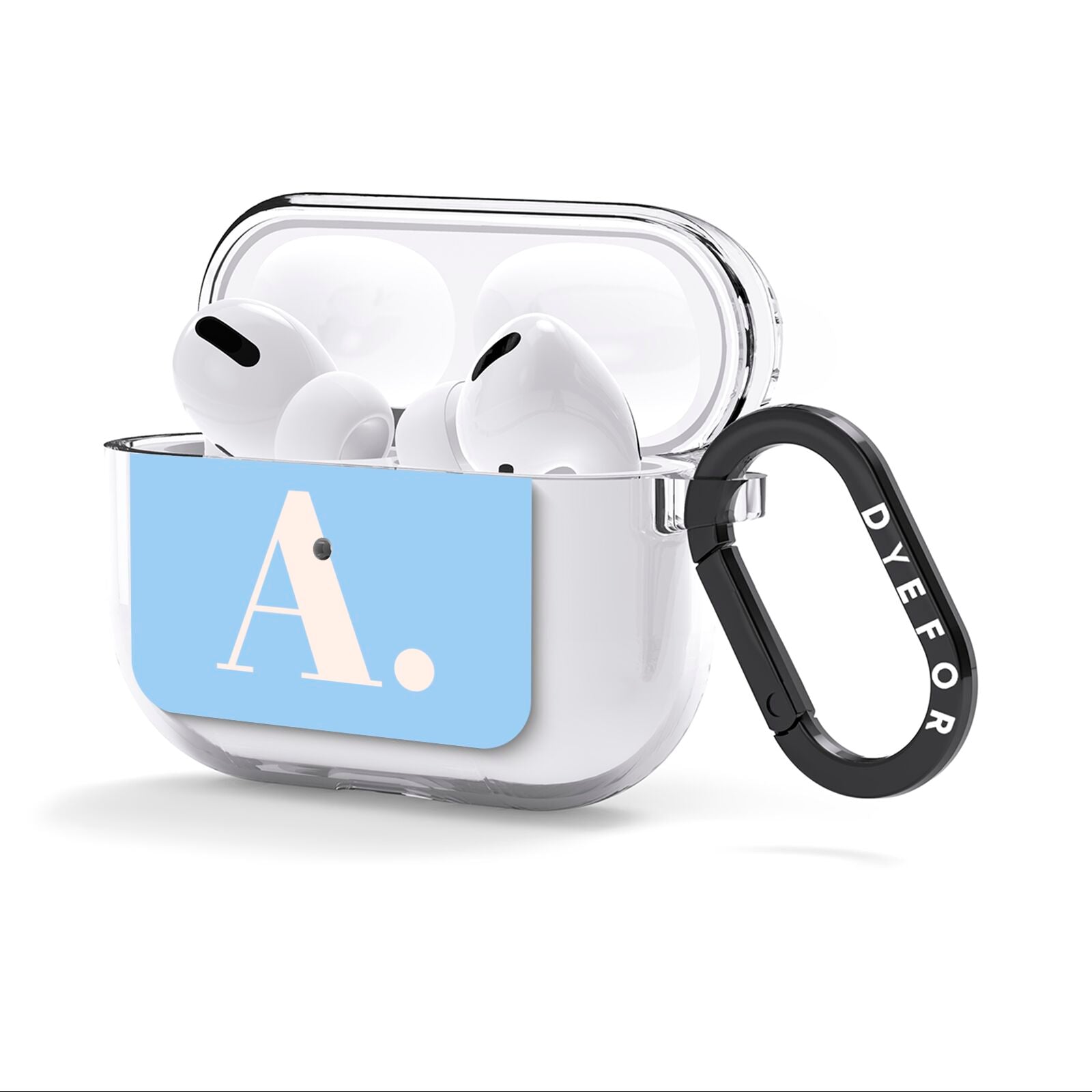 Custom Initial AirPods Clear Case 3rd Gen Side Image