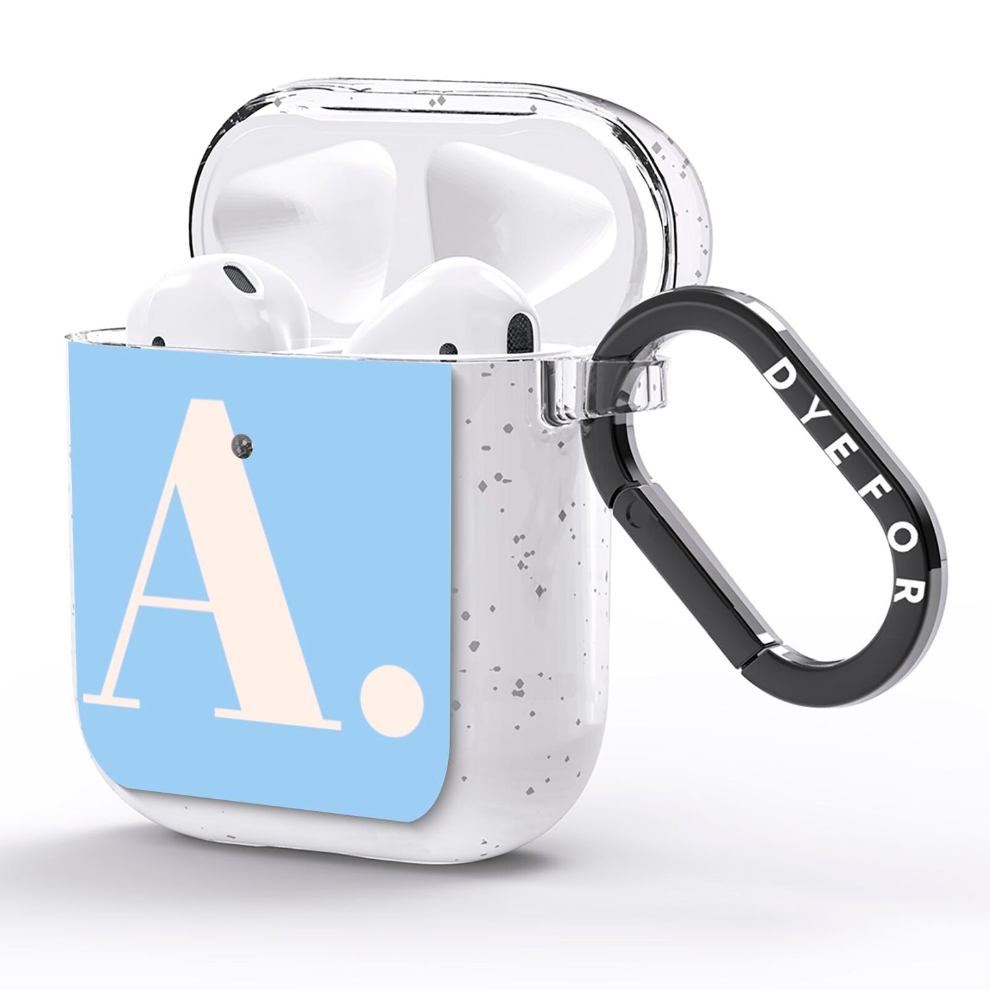 Custom Initial AirPods Glitter Case Side Image