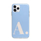 Custom Initial Apple iPhone 11 Pro Max in Silver with Bumper Case