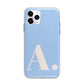 Custom Initial Apple iPhone 11 Pro in Silver with Bumper Case