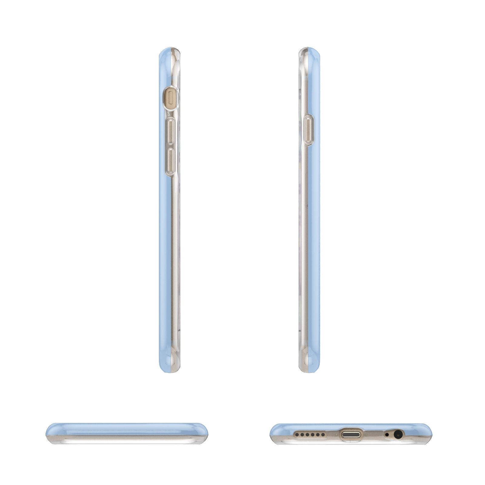 Custom Initial Apple iPhone 6 3D Wrap Tough Case Alternative Image Angles