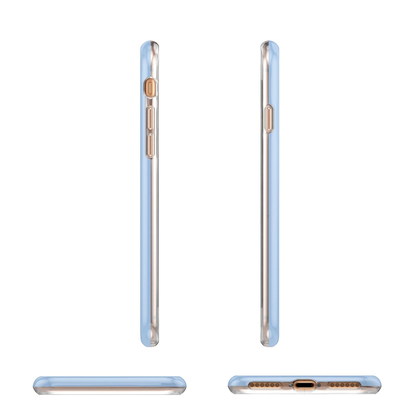 Custom Initial Apple iPhone 7 8 3D Wrap Tough Case Alternative Image Angles