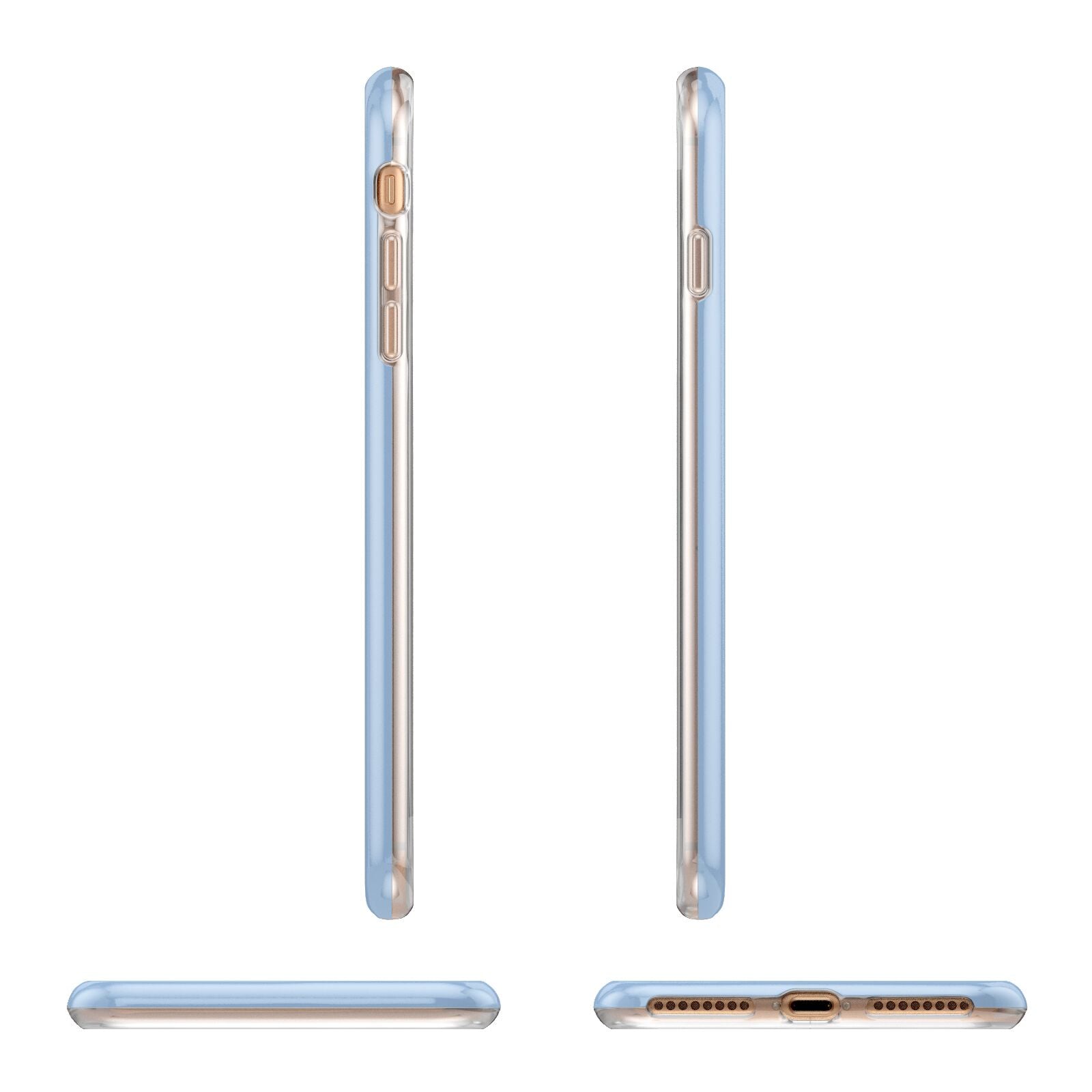 Custom Initial Apple iPhone 7 8 Plus 3D Wrap Tough Case Alternative Image Angles