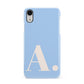 Custom Initial Apple iPhone XR White 3D Snap Case