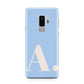 Custom Initial Samsung Galaxy S9 Plus Case on Silver phone