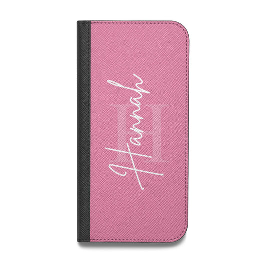 Custom Initial and Name Vegan Leather Flip Samsung Case