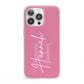 Custom Initial and Name iPhone 13 Pro Clear Bumper Case