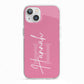Custom Initial and Name iPhone 13 TPU Impact Case with White Edges