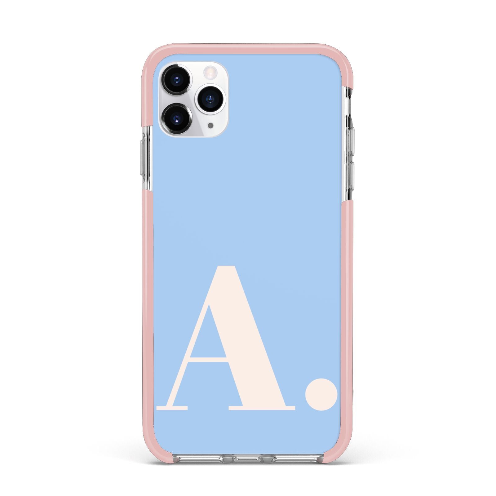 Custom Initial iPhone 11 Pro Max Impact Pink Edge Case