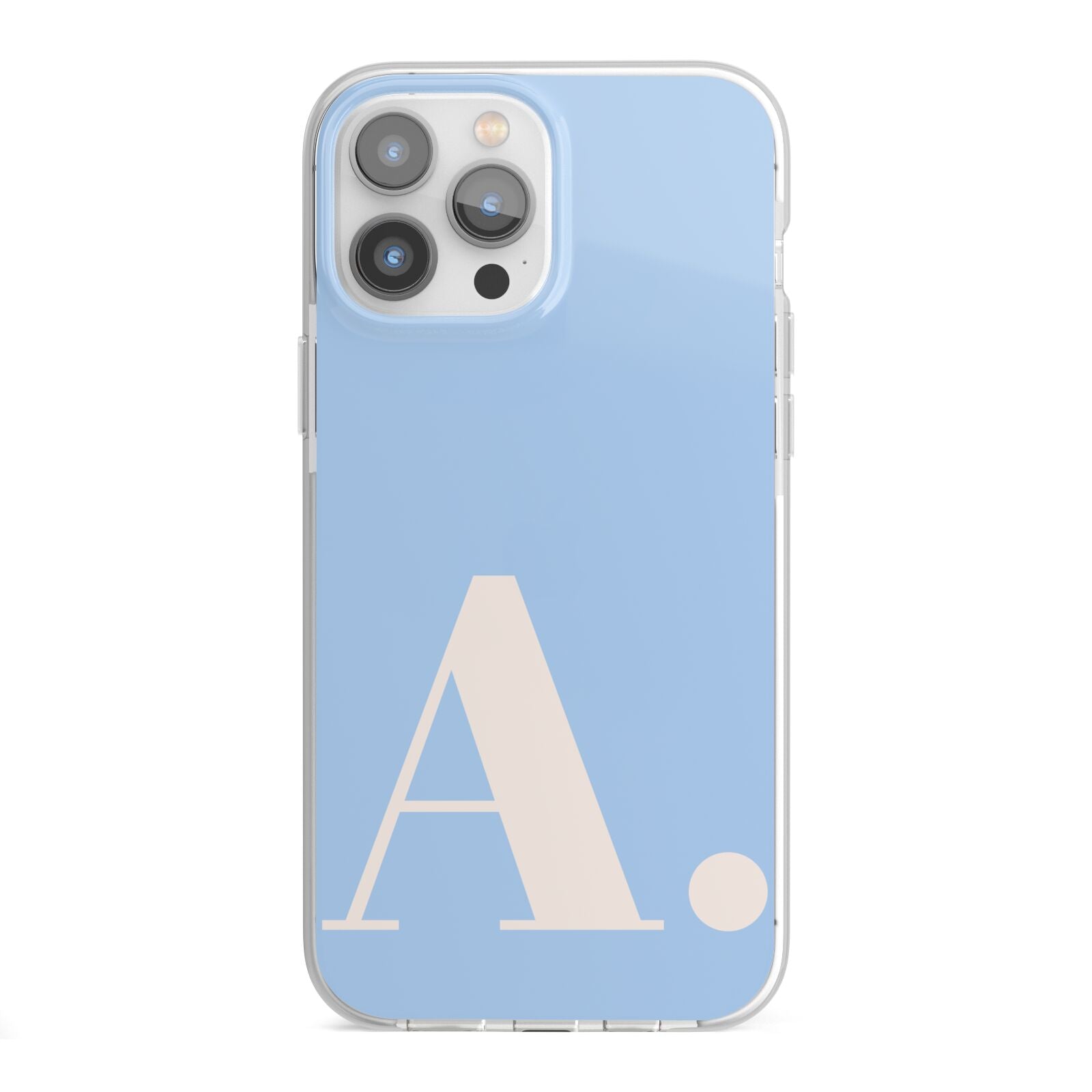 Custom Initial iPhone 13 Pro Max TPU Impact Case with White Edges