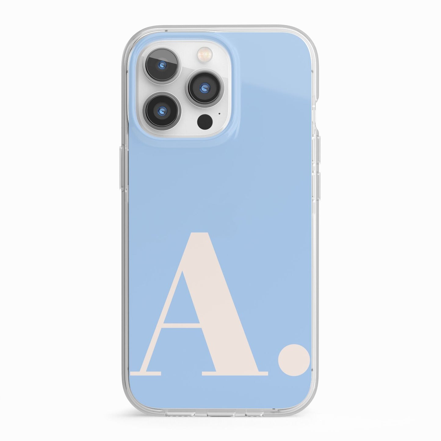 Custom Initial iPhone 13 Pro TPU Impact Case with White Edges