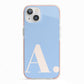 Custom Initial iPhone 13 TPU Impact Case with Pink Edges
