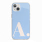 Custom Initial iPhone 13 TPU Impact Case with White Edges