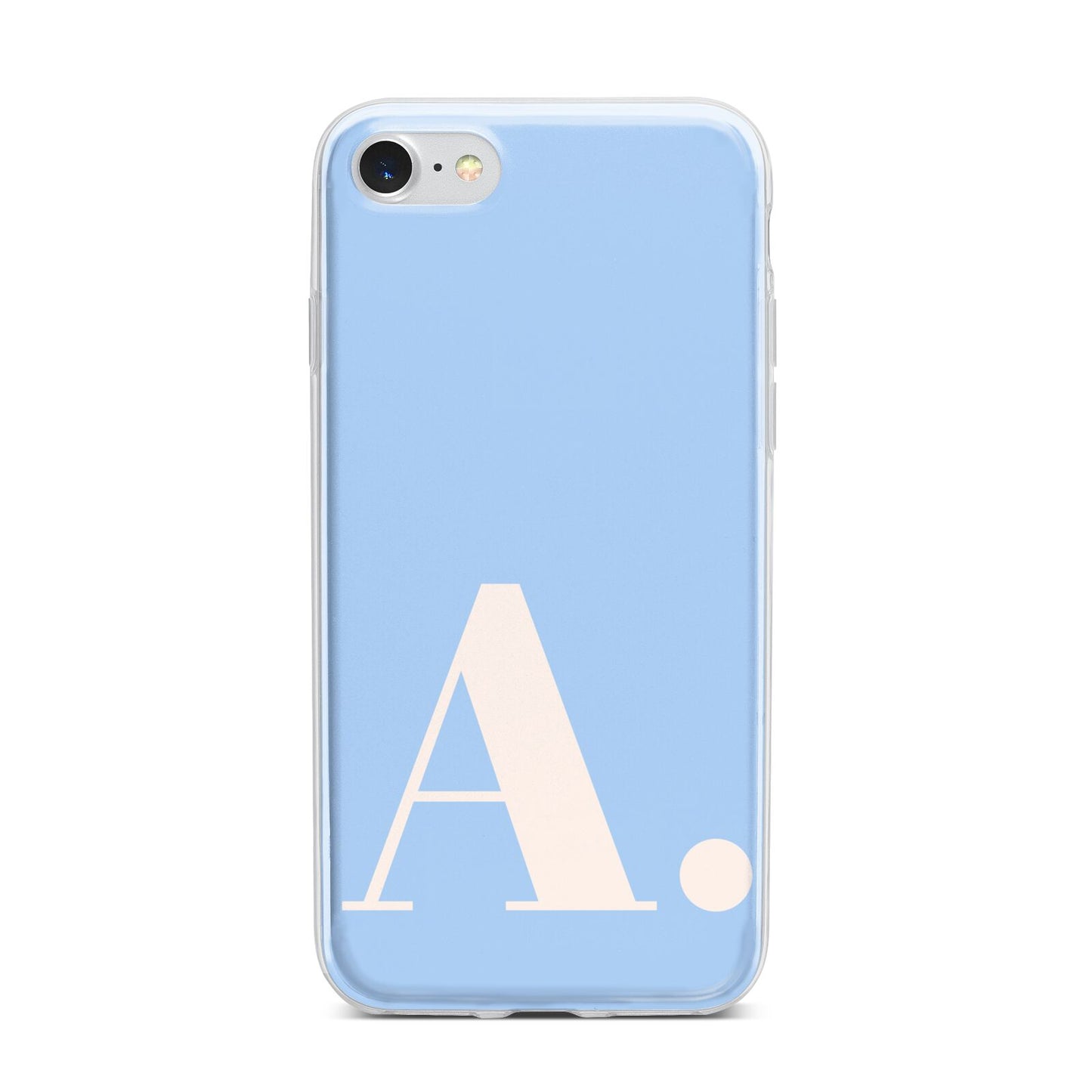 Custom Initial iPhone 7 Bumper Case on Silver iPhone