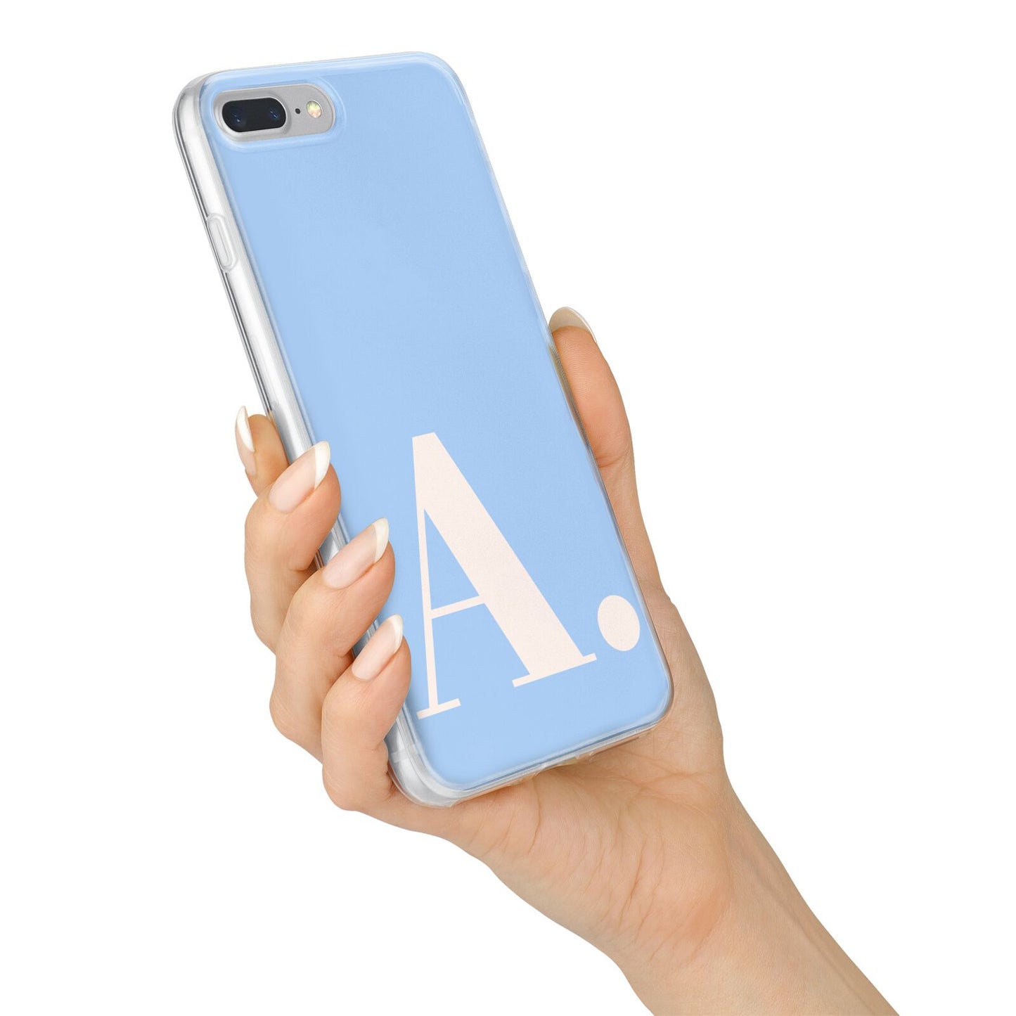 Custom Initial iPhone 7 Plus Bumper Case on Silver iPhone Alternative Image