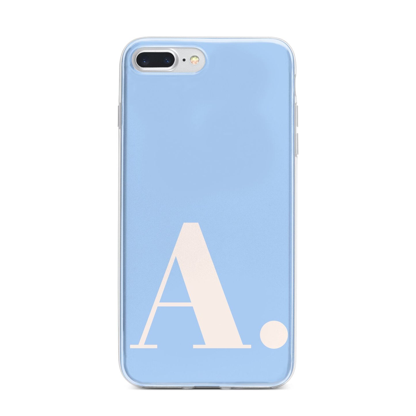 Custom Initial iPhone 7 Plus Bumper Case on Silver iPhone