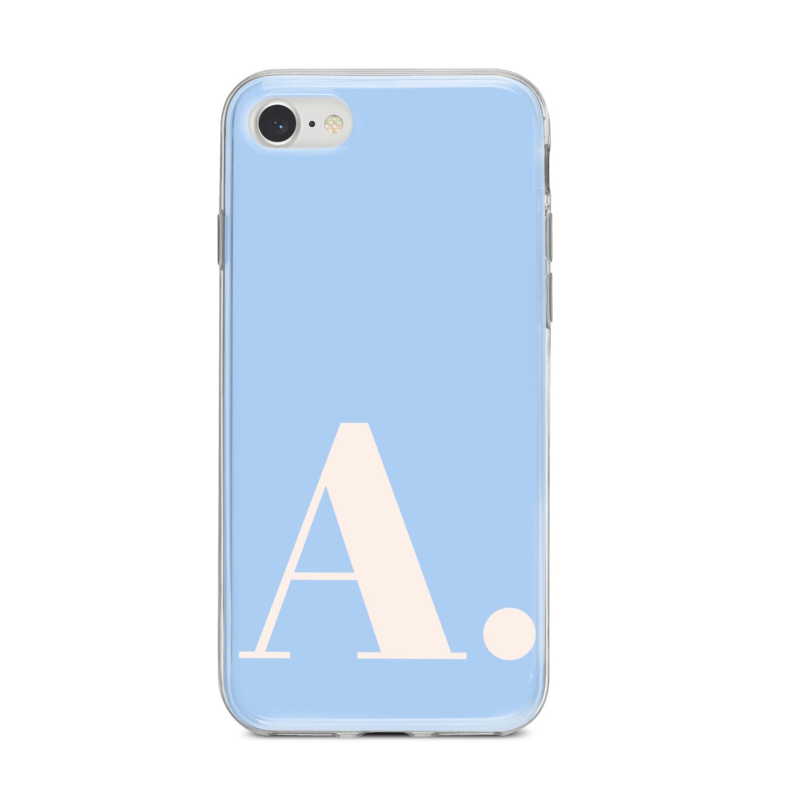 Custom Initial iPhone 8 Bumper Case on Silver iPhone