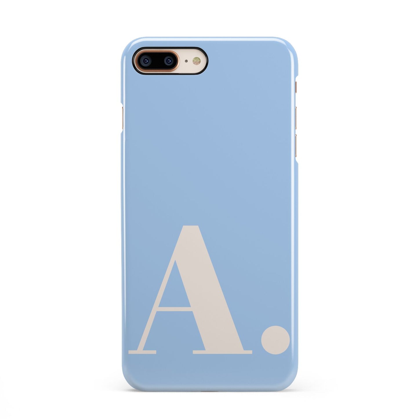 Custom Initial iPhone 8 Plus 3D Snap Case on Gold Phone