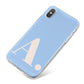 Custom Initial iPhone X Bumper Case on Silver iPhone