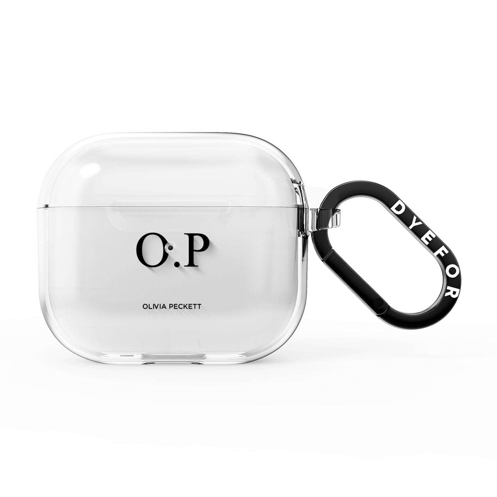 Custom Initials and Name AirPods Clear Case 3rd Gen